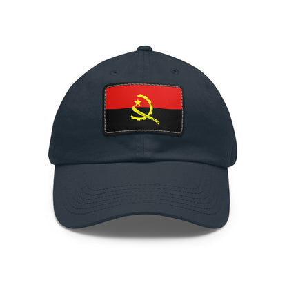 Flag Village Angola Flag Hat Cap with Leather Patch