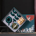 Flag Village Ceramic Kung Fu Tea Set Gift Box Set Business Small Gift