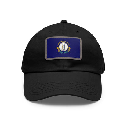 Flag Village USA Kentucky State Flag Hat Cap with Leather Patch