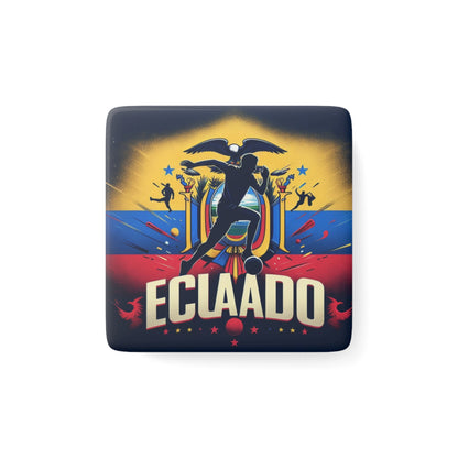 Flag Village Ecuador Flag Sporting Porcelain Magnet, Square ECU0003