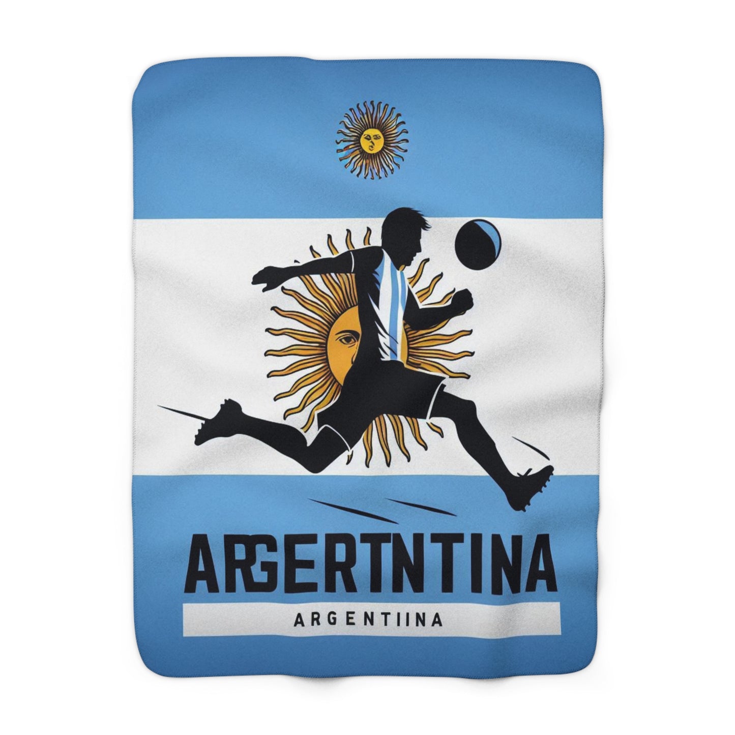 Flag Village ARGENTINA Sporting Flag Sherpa Fleece Blanket ARG0005