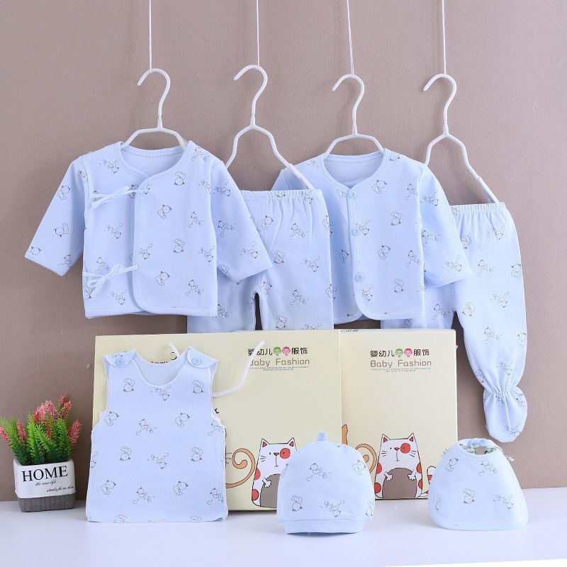 Flag Village Pure Cotton Baby Clothes Spring And Autumn Summer Children Gift Box Set