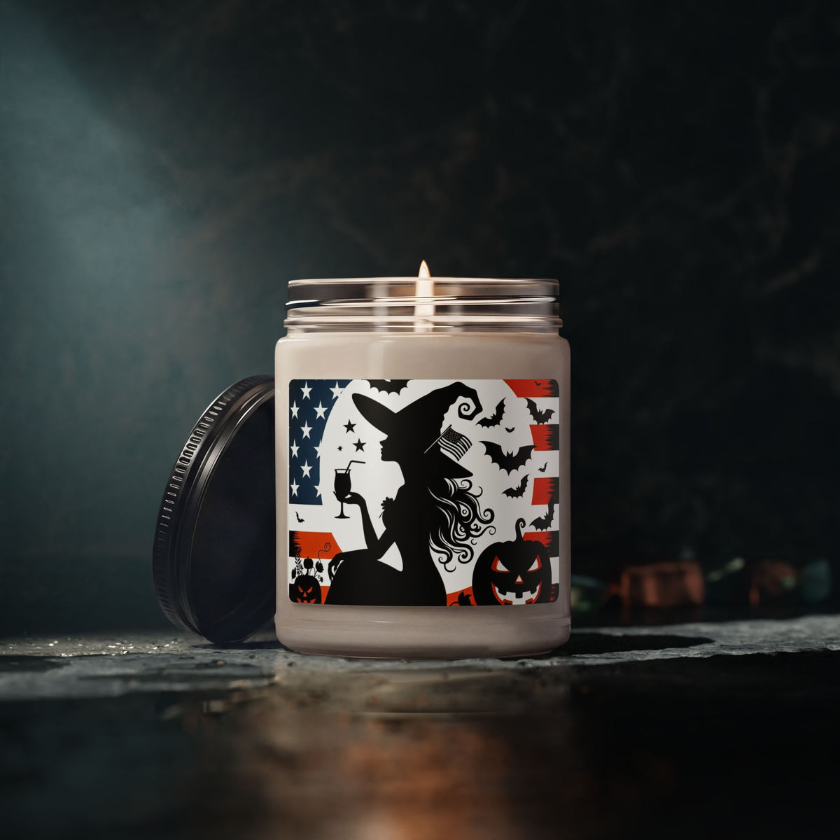 Flag Village Halloween Witch Scented Soy Candle 9oz