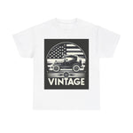 Flag Village USA Vintage Car Flag T-SHIRT Heavy Cotton Tee USA0001