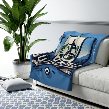 Flag Village Guatemala Sporting Flag Sherpa Fleece Blanket GTM0001