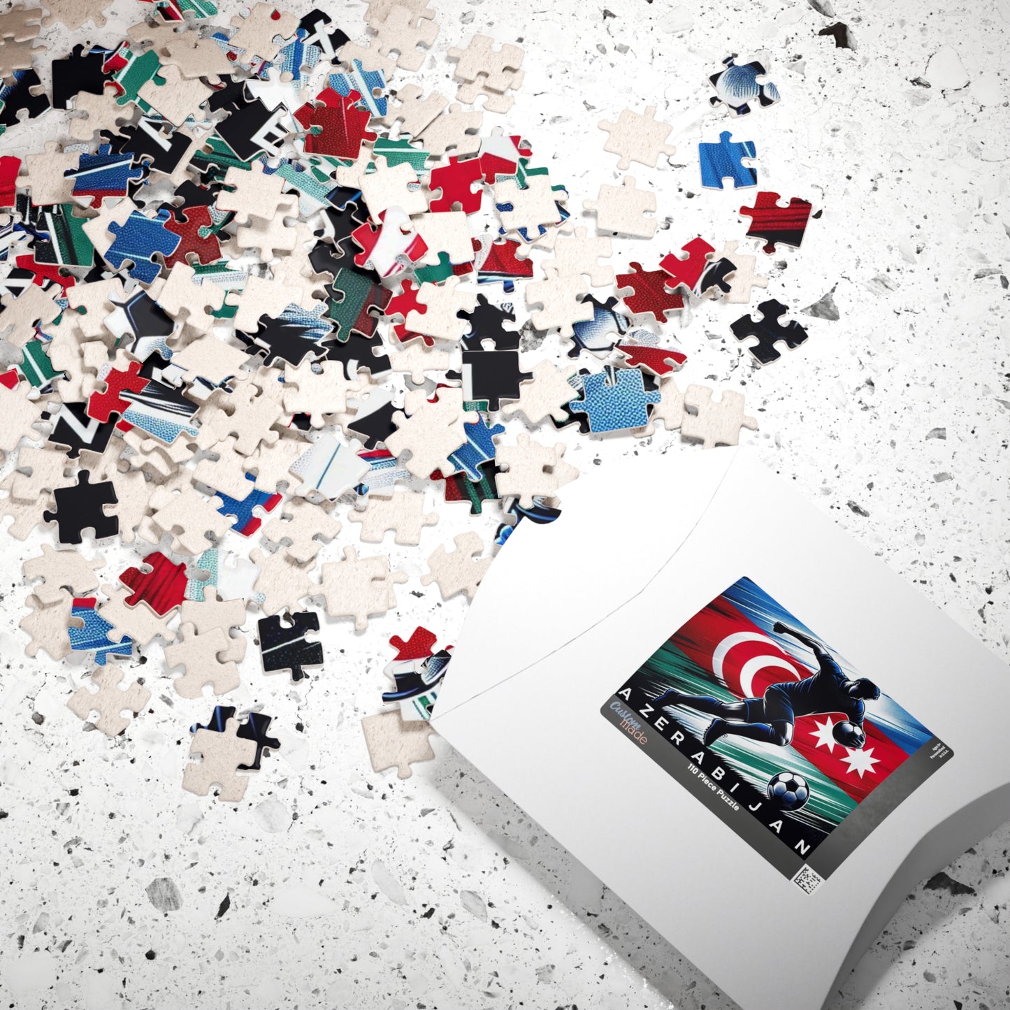 Flag Village Azerbaijan Sporting Flag Puzzle (110, 252, 520, 1014-piece) AZE0007