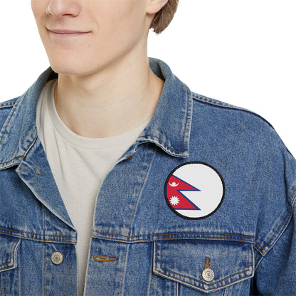 Flag Village Nepal Flag Embroidery Iron-On Patches