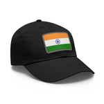 Flag Village India Flag Hat Cap with Leather Patch
