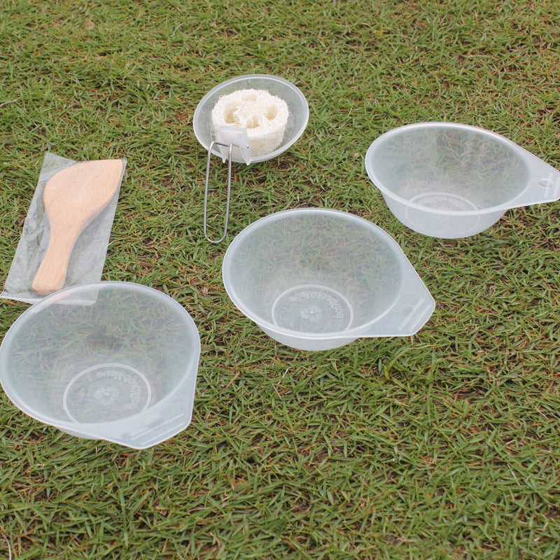 Flag Village Outdoor Portable Cookware Camping Hiking Picnic Non-stick Cooking Pan Pot Bowl Set for 2-3 Person