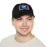 Flag Village USA Wyoming State Flag Hat Cap with Leather Patch
