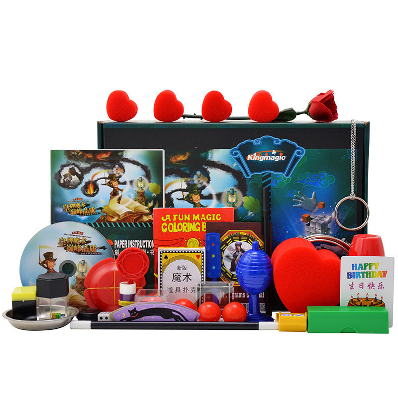Flag Village Magic Props Set Big Gift Box Children's Educational Toys