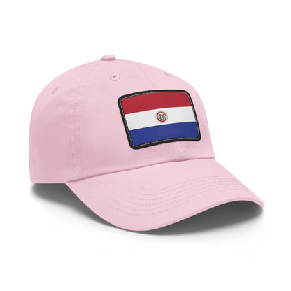 Flag Village Paraguay Flag Hat Cap with Leather Patch