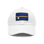 Flag Village Nauru Flag Hat Cap with Leather Patch