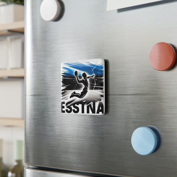 Flag Village Estonia Flag Sporting Porcelain Magnet, Square EST0005