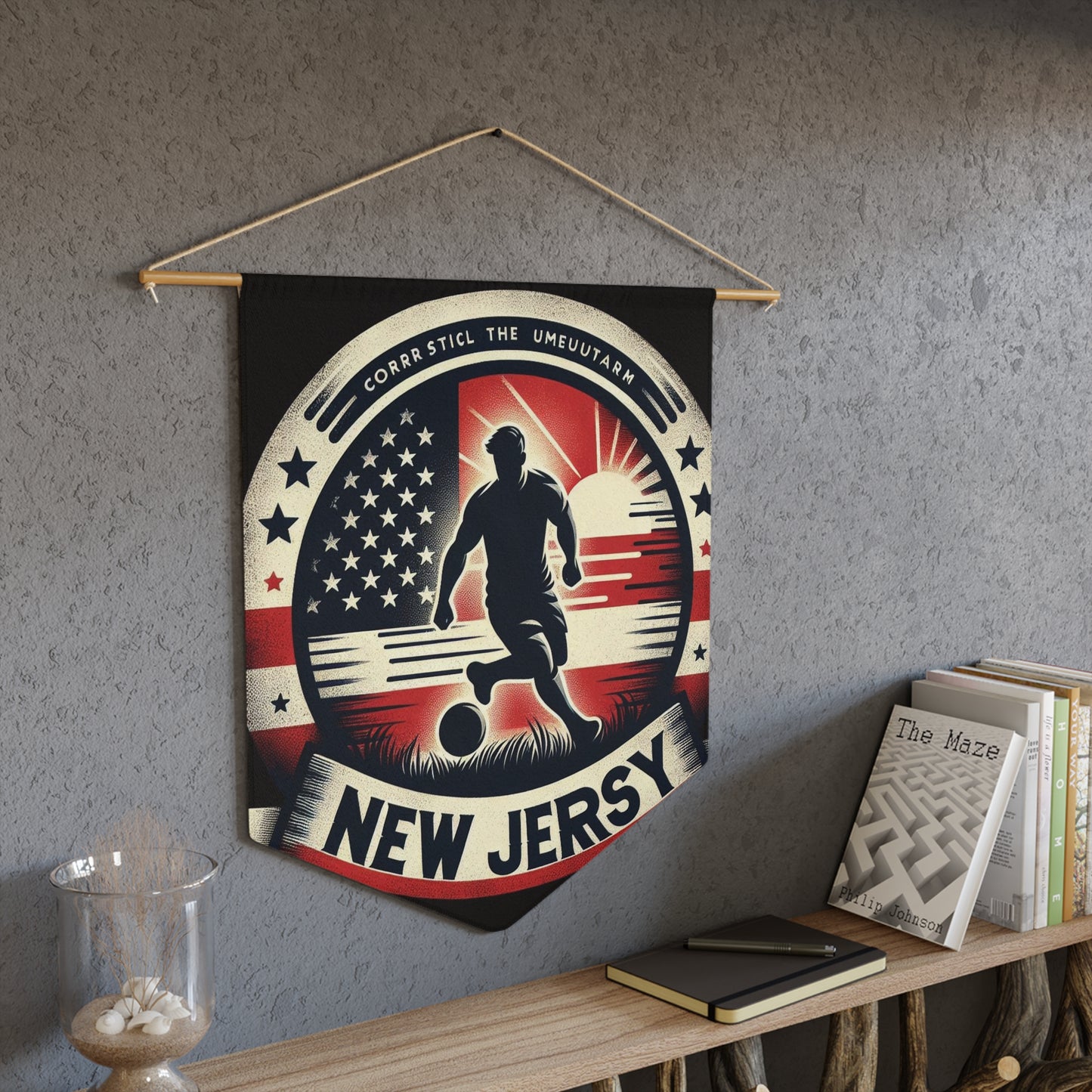 Flag Village New Jersey State Flag Pennant Sporting Home Wall decoration NJ0001