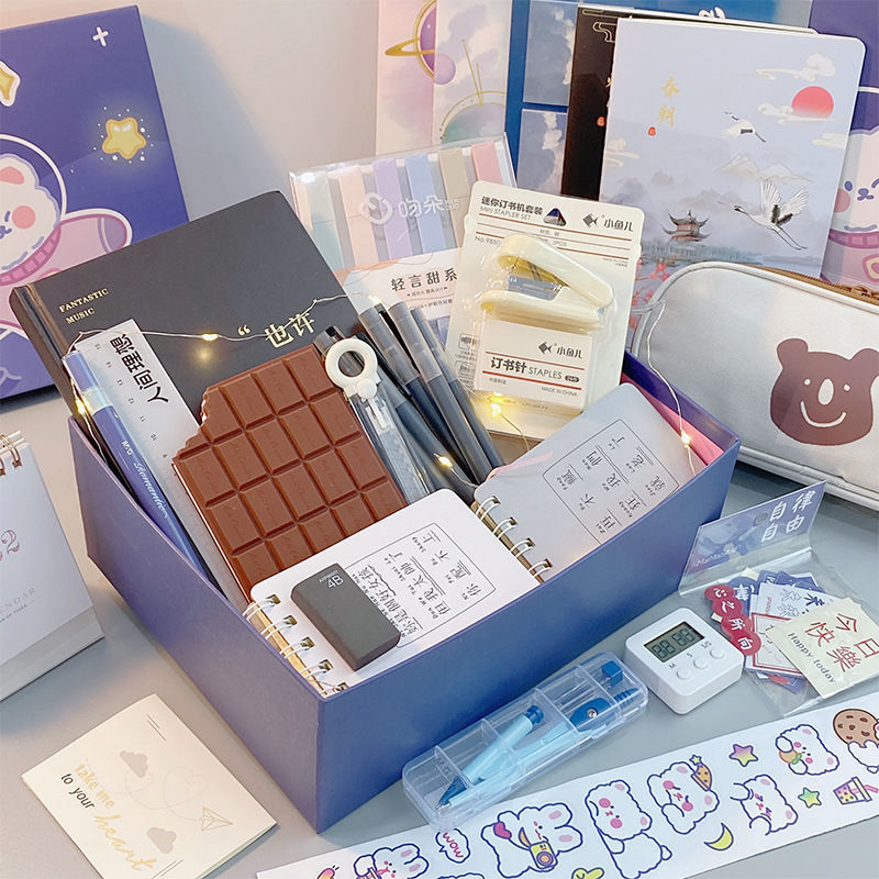 Flag Village Girl Students' Supplies Stationery Set Gift Box