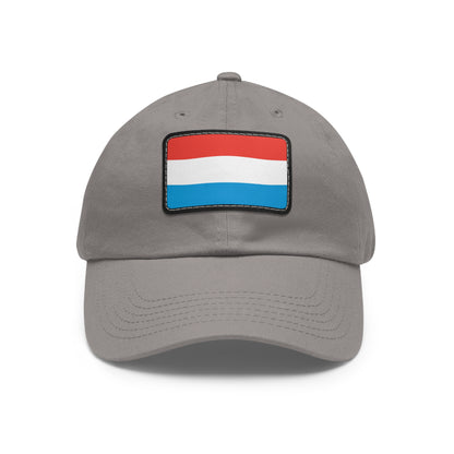 Flag Village Luxembourg Flag Hat Cap with Leather Patch