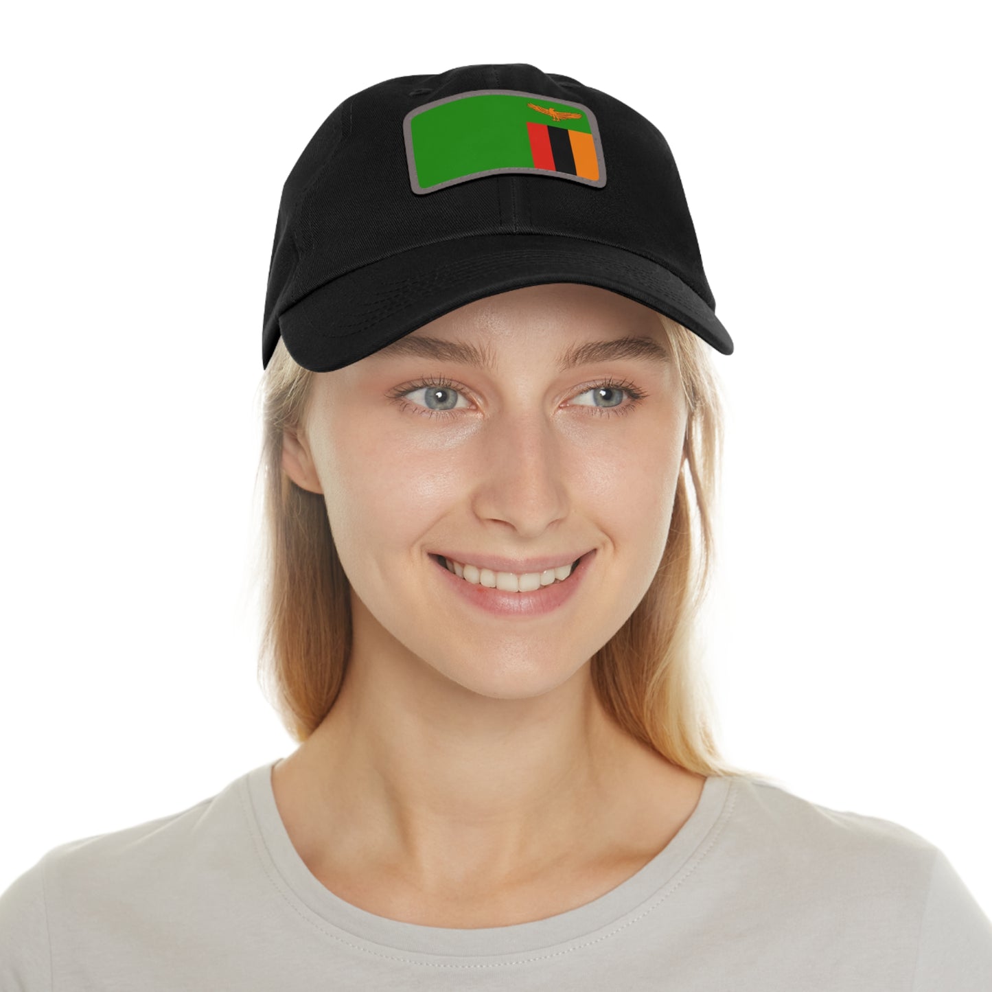 Flag Village Zambia Flag Hat Cap with Leather Patch