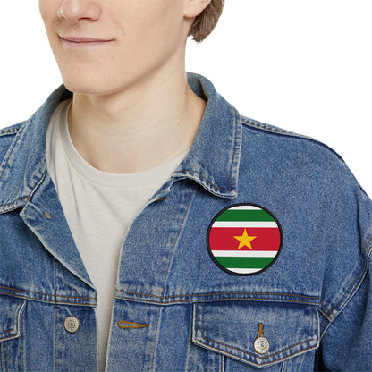 Flag Village Suriname Flag Embroidery Iron-On Patches