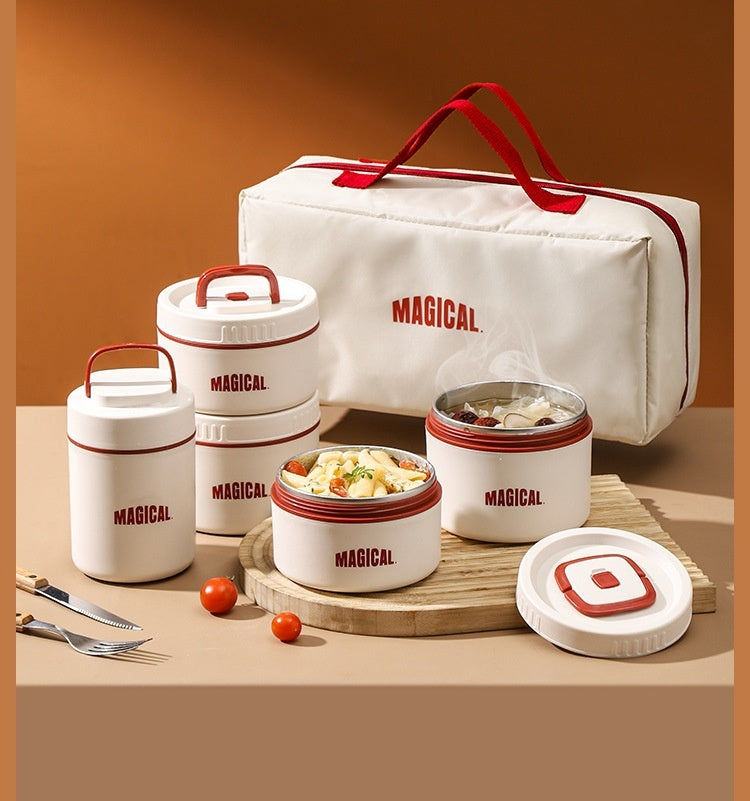 Flag Village Employee Customer Lunch Box, Bento Tableware, Gift Box Set