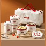 Flag Village Employee Customer Lunch Box, Bento Tableware, Gift Box Set