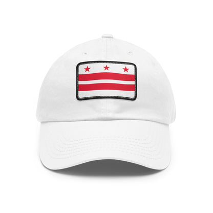 Flag Village USA District of Columbia State Flag Hat Cap with Leather Patch