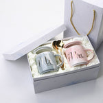 Flag Village European Style Marbled Gold Rim Mug Gift Box Set