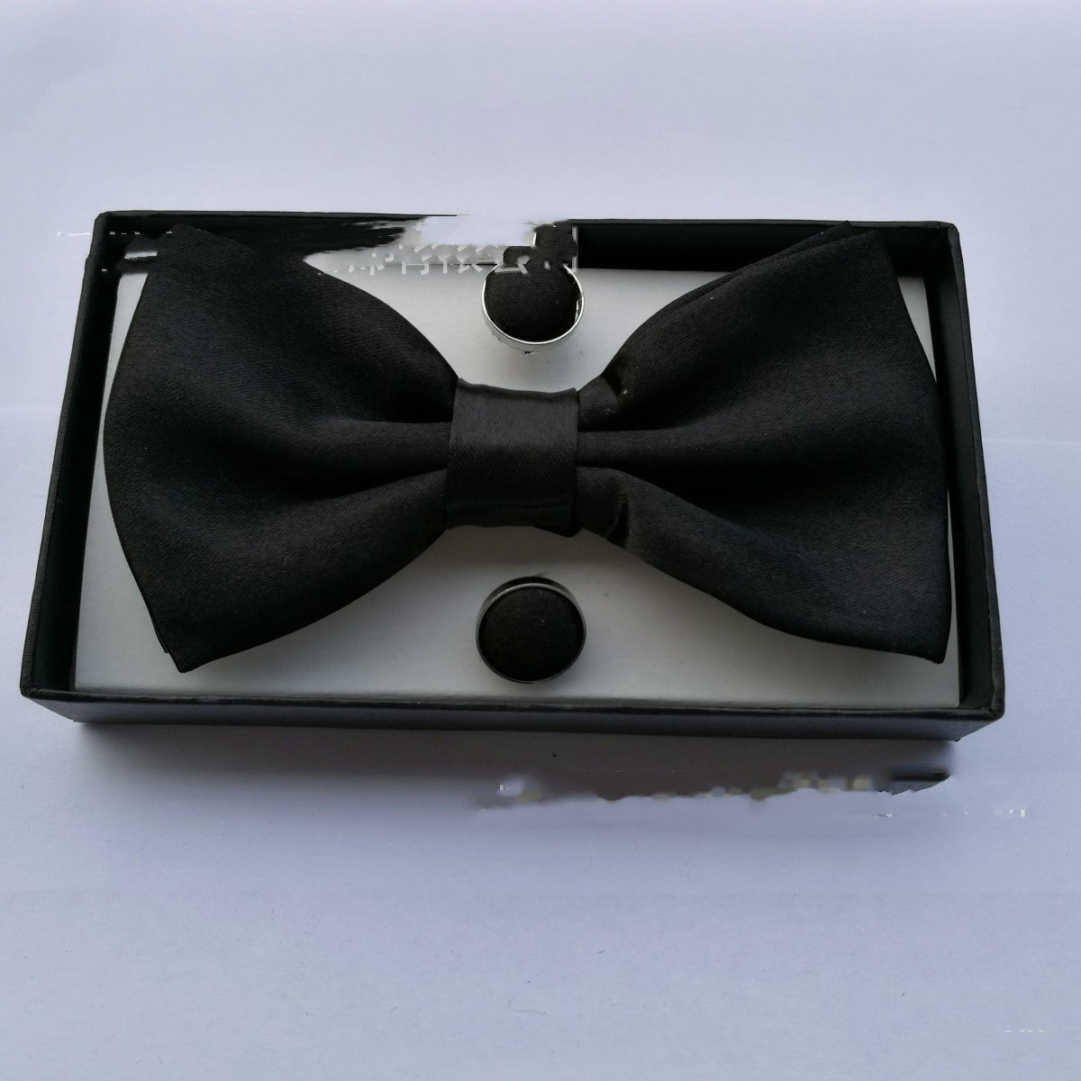 Flag Village Pocket Square Cufflinks Set Men's Bow Gift Box