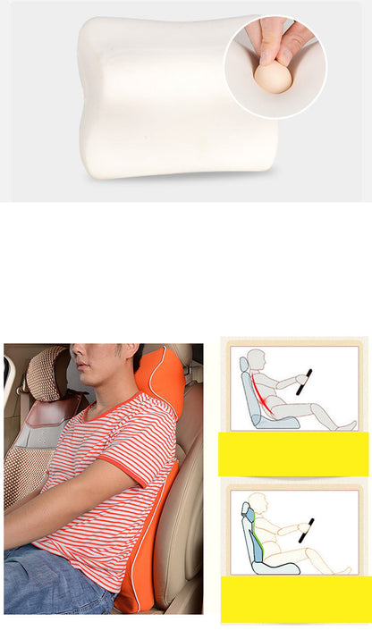 Flag Village Auto Tools Car Headrest Neck Protector Backrest Car Seat Pillow Lumbar Pillow Memory Foam