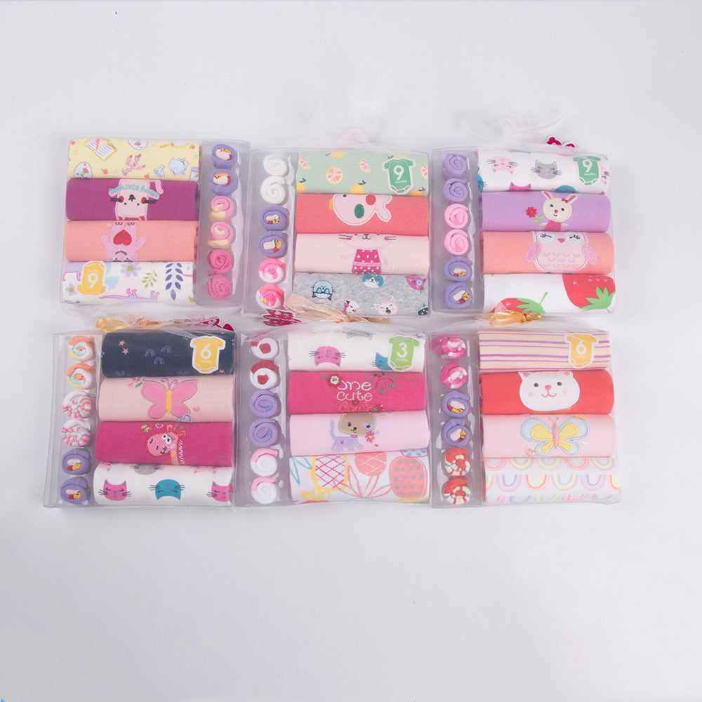 Flag Village Short Sleeve Triangle Baby Clothes Gift Box