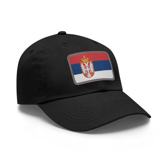 Flag Village Serbia Flag Hat Cap with Leather Patch