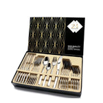 Flag Village 24 PCS Flatware Set Cutlery Dinnerware Spoon Knives Gift Box