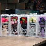 Flag Village Valentine's Day Soap Rose Bouquet Gift Box