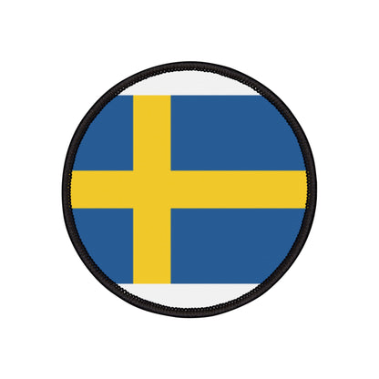 Flag Village Sweden Flag Embroidery Iron-On Patches