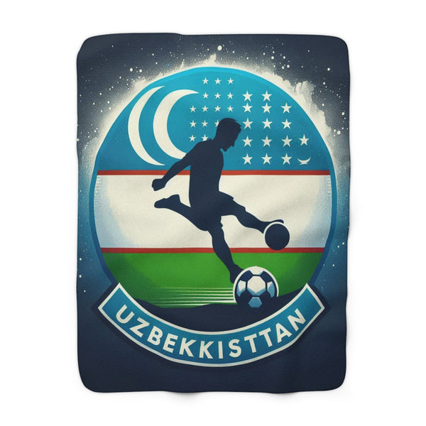Flag Village Uzbekistan Sporting Flag Fleece Blanket