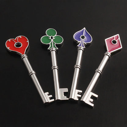 Flag Village Playing Card Key Shape Keychain Gift Box Set