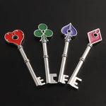 Flag Village Playing Card Key Shape Keychain Gift Box Set