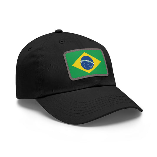 Flag Village Brazil Flag Hat Cap with Leather Patch