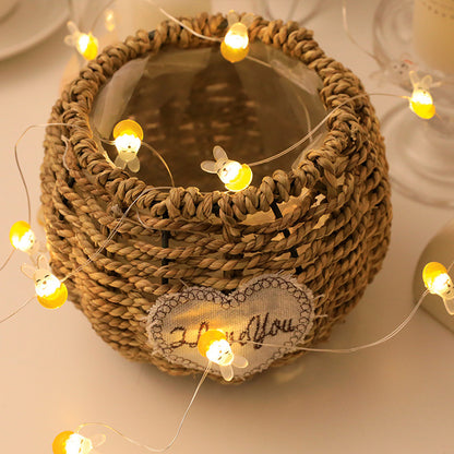 Flag Village Easter LED Bunny String Lights Easter Decoration For Home Carrot Rabbit Fairy Light Supplies Happy Easter Gifts Party Favor