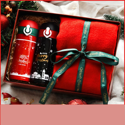 Flag Village Christmas Gift Female Thermos Cup Gift Box Set