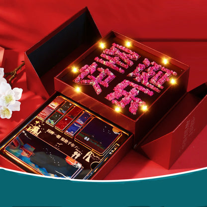 Flag Village Carved Lipstick Gift Box Forbidden City Chinese Style Makeup Set