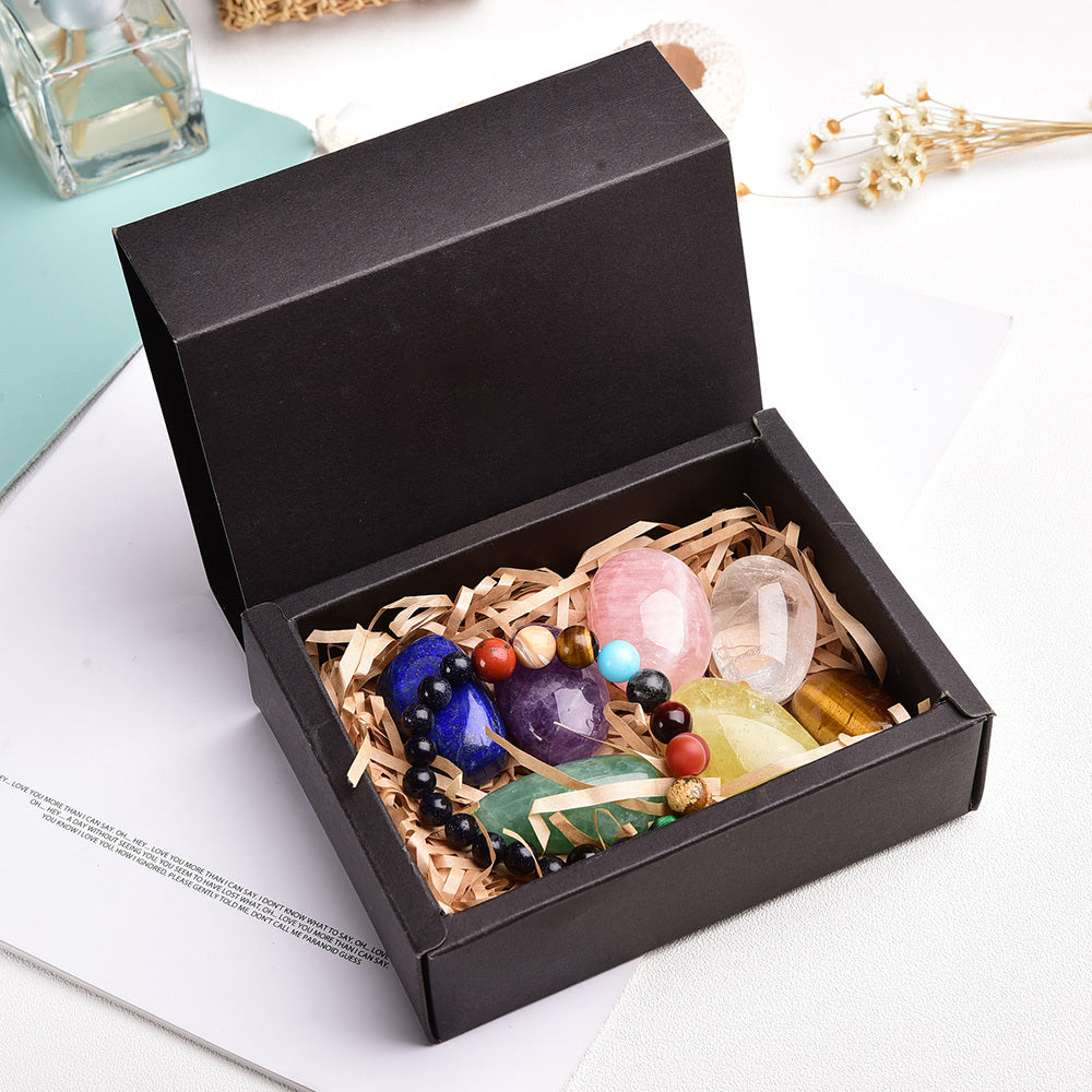 Flag Village Rough polished bracelet exquisite gift box set