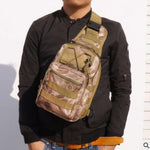Flag Village Hot Style Canvas Riding Pack Camouflage Field Sports Small Chest Bag Single Shoulder Oblique Cross Outdoor Tactical Package.