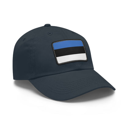 Flag Village Estonia Flag Hat Cap with Leather Patch