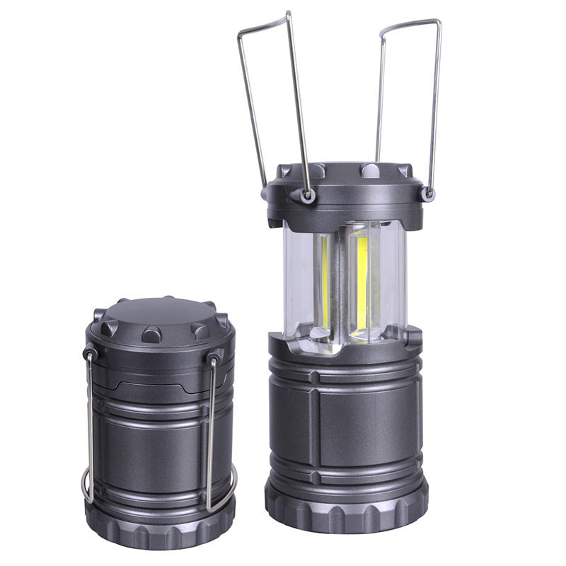Flag Village Factory direct foreign trade new COB camping lamp LED outdoor portable telescopic emergency lantern hook