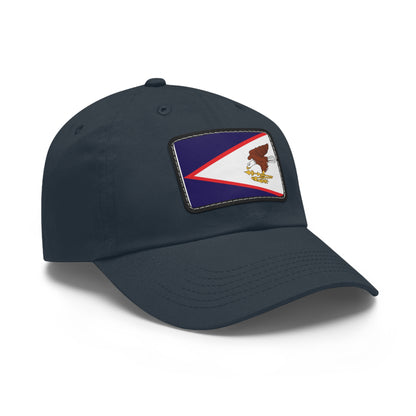 Flag Village American Samoa Flag Hat Cap with Leather Patch
