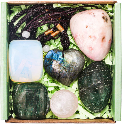 Flag Village 23 Piece Natural Crystal Stone Set Gift Box
