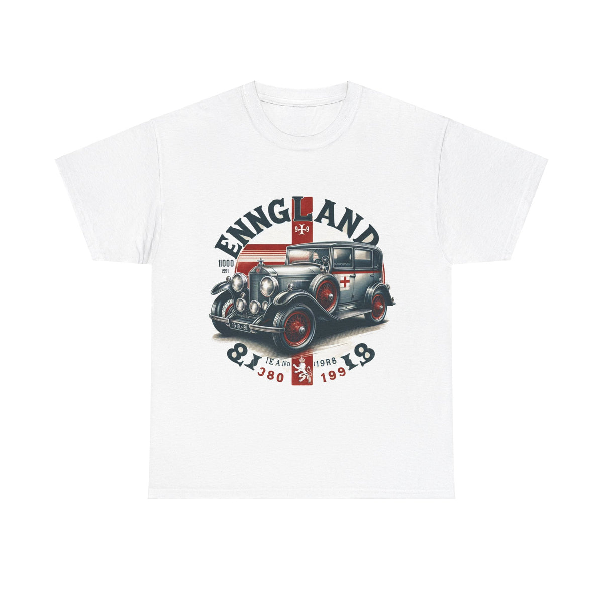 Flag Village UK Vintage Car Flag T-SHIRT Heavy Cotton Tee UK0016