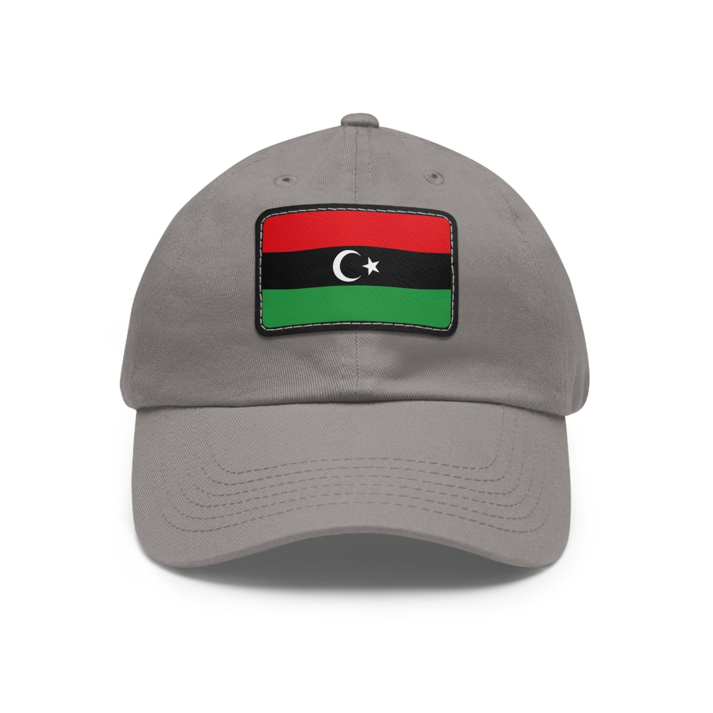 Flag Village Libya Flag Hat Cap with Leather Patch