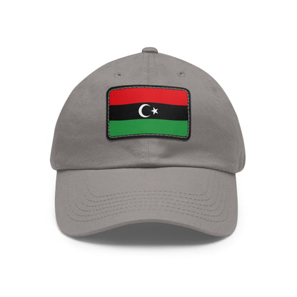 Flag Village Libya Flag Hat Cap with Leather Patch